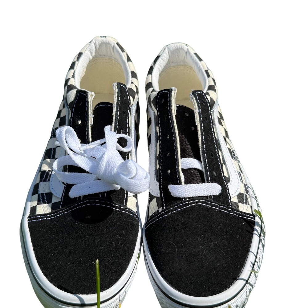 Vans Kids Checkerboard Low-Top Sneakers - Black & White